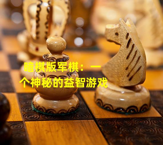  暗棋版军棋：一个神秘的益智游戏 